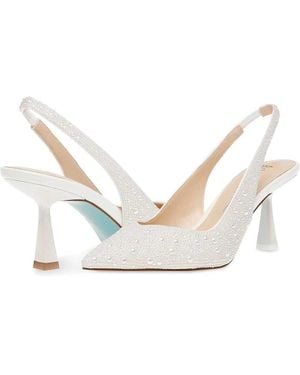 Betsey Johnson By Clark Pump Ivory Embellished Spool Heel Zogg99 - White