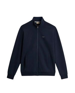 Woolrich Melton Interlock Crewneck Cotton-Blend Sweatshirt - Blue