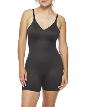 Tc Fine Intimates Dress Rehearsal Low-Back Mid-Thigh Shaping Bodysuit - Black