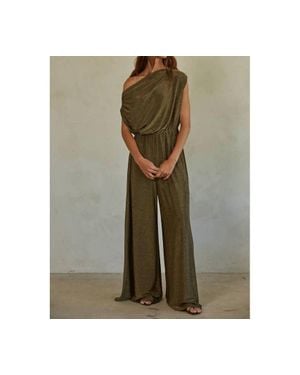 By Together Gwen Metallic Jumpsuit - Green