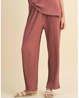 Wishlist Pleated Elastic Waist Pant - Pink
