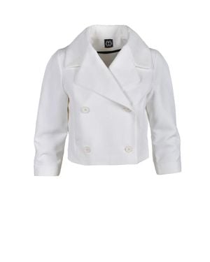 LVL LEVEL VIBES LEVEL Cropped Polyester-Blend Jacket - White