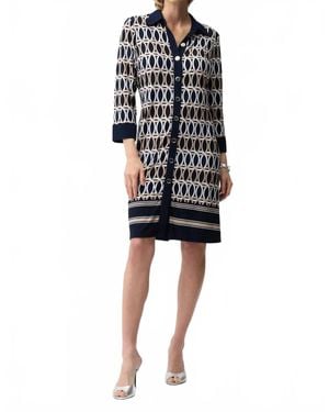 Joseph Ribkoff Geometric Shirt Dress - Black
