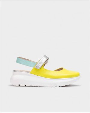 Wonders Zaire Slingback Wedge Sandal - Yellow