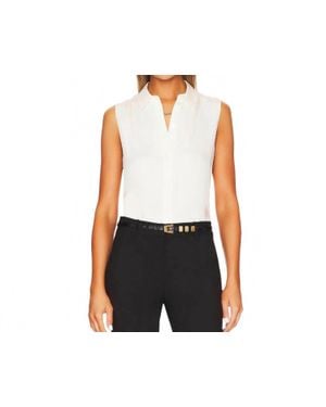 Theory Tanelis Sleeveless Silk Georgette Top - Black