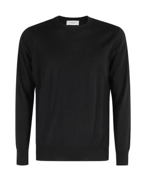 Paolo Pecora Extra-Fine Merino Wool Crewneck Sweater - Black