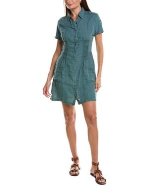 XCVI Mikel Linen Shirtdress - Blue