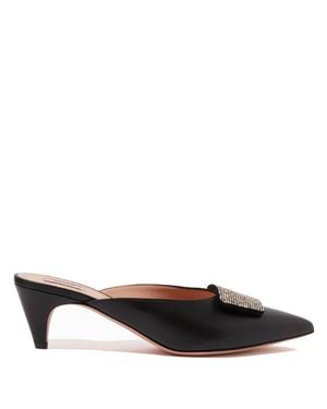 Bally Silvey 55 Pointed-Toe Leather Pumps, Brand Size 37 Us - Black