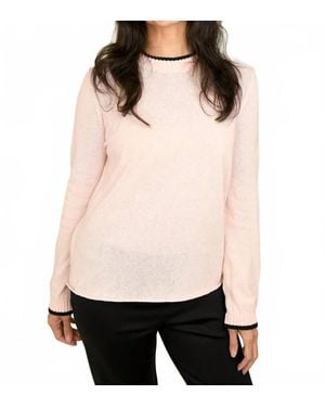 Hannes Roether Long Sleeve Cotton Sweater - Pink