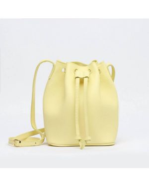 Mesh Madison Bucket Bag - Yellow