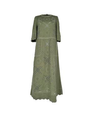 Vita Kin Scalloped Maxi Dress - Green