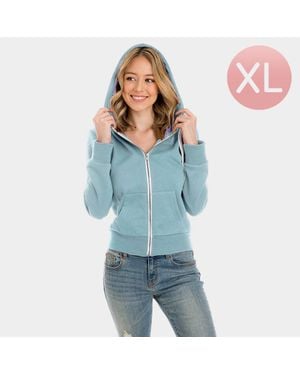 TRUEDAMES Light Zip Up Hoodies Sweater - Blue