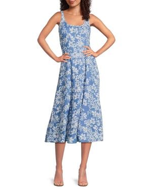 Ro's Garden Camille Midi Dress - Blue