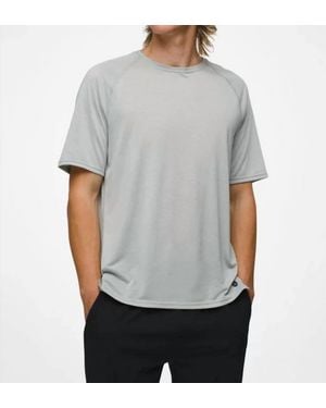 Prana Natural Flow Short Sleeve Crew Shirt - Gray