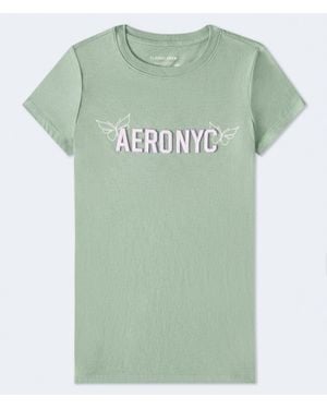 Aéropostale Nyc Butterfly Appliqué Graphic Tee - White