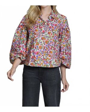 Apny Blouson Button Shirt - Red