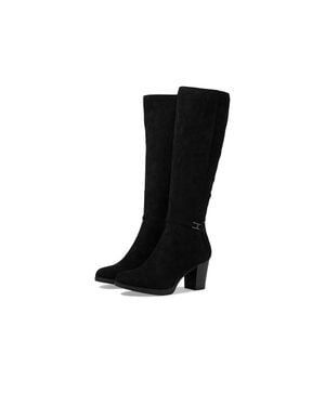 Anne Klein Rya Boots Almond Toe Side Zip Block Heel Rhs7756 - Black