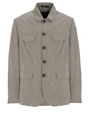 Montecore Tech Fabric Flap-Pocket Jacket - Brown