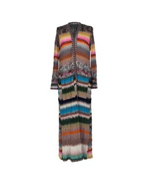 Missoni Chevron Knitted Long Cardigan - Multicolor