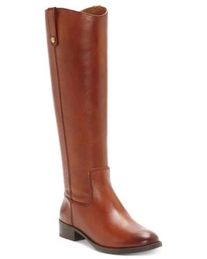 INC International Concepts I. N.C. International Concepts Fawne Leather Riding Boots Lion423 - Brown