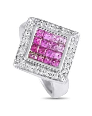 LB Exclusive 14K Diamond And Sapphire Ring Mf23-120324 - Pink