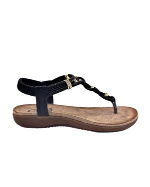 Exe' 009 Flat Wedge Sandal - Brown