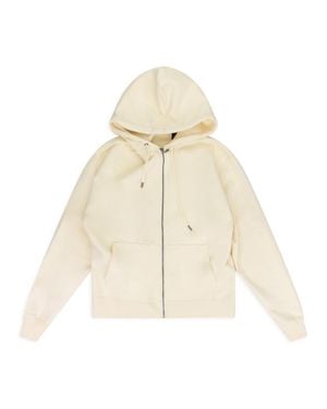 Sinclair Cream Basic Zip Hoodie - Natural