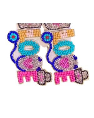 Bosuk Love Nurse Beaded Earrings - Pink