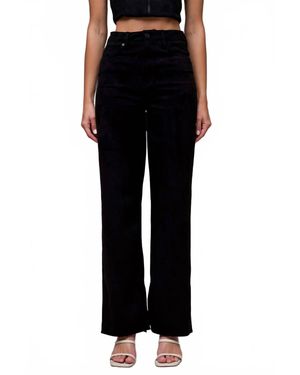 Hidden Jeans Ella Suede Straight Pants - Black