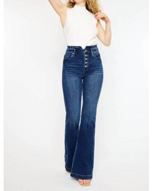Kancan High Rise Flare Jeans - Blue