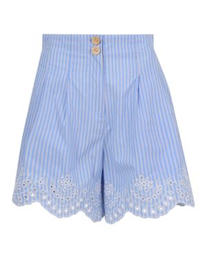 One Collective Embroidered Shorts - Blue