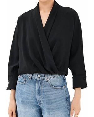 Figue Fallon Long Sleeve Top - Black