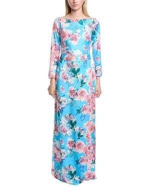 Rene Ruiz Off-The-Shoulder Gown - Blue