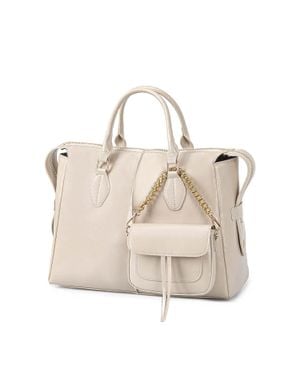 MKF Yareli Tote Bag With Crossbody Bag- 2-Piece Set By Mia K - Natural