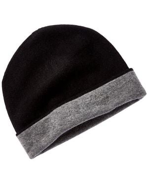 Forte Cashmere Reversible Jersey Cashmere Skull Cap - Black