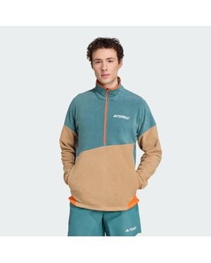adidas Terrex Climawarm Fleece Anorak - Blue
