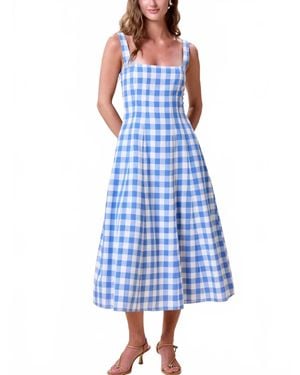 Cleobella Ardena Ankle Dress - Blue