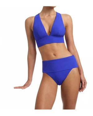 Jets by Jessika Allen Et Fold Down High Waisted Bikini Bottom - Blue