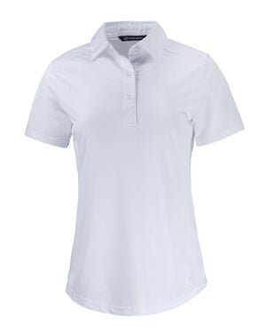 Cutter & Buck Prospect Textured Stretch Short Sleeve Polo Shirt - White
