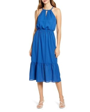 Gibson Day Living Halter Midi Dress - Blue