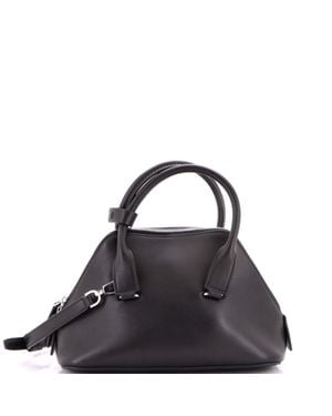 The Row Devon Top Handle Bag Leather Mini - Black