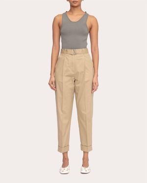 3.1 Phillip Lim Belted Pleated Carrot Pant - Natural