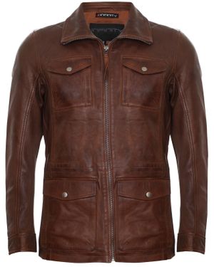 Infinity Leather Timber Safari Coat-Santa Cruz - Brown