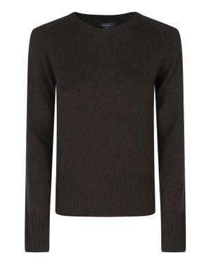 Soeur Chocolate Jamie Classic Merino Wool Sweater - Black