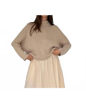 Honest Cotton Mock Neck Sweater - Natural