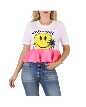 Filles A Papa Ladies T-Shirt Smile Jersey, Brand Size 1 - Gray