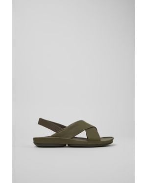Camper Right Ilsa Leather Sandals - Green