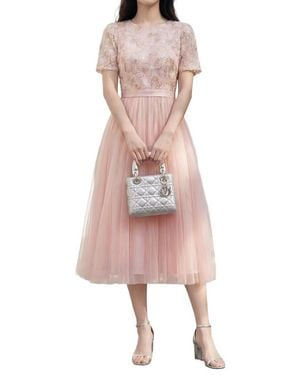 BURRYCO Short Sleeve Midi Dress - Pink