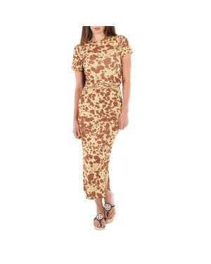 Nanushka Tie Dye Jannet Twist-Front Dress - Metallic