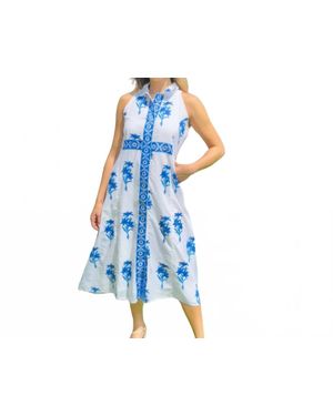 IslaPayal Windsor Midi Dress - Blue